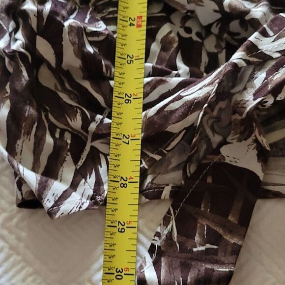 Vintage long Floral blouse tie front 3/4 sleeve women's plus size 24 MORE JAZZ - Picture 3 of 12